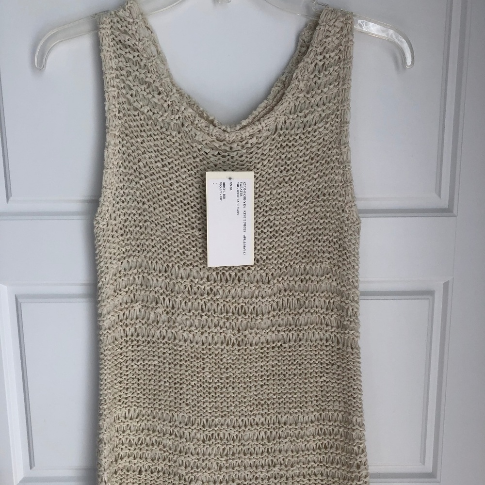 KENSIE Cream Knit Top Size Small